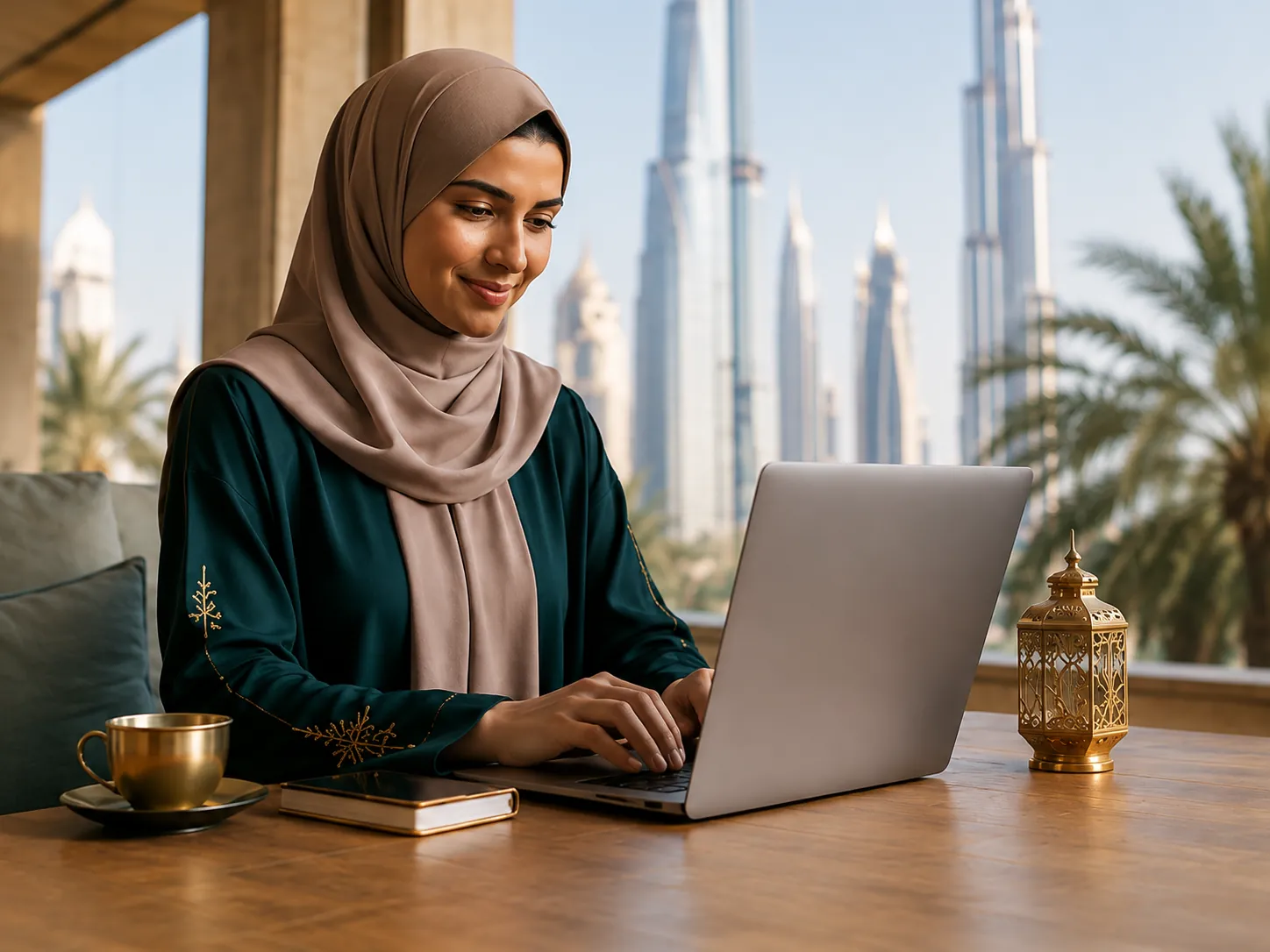 Applicant filling the Dubai visa application online